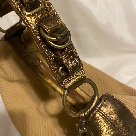 UGG Australia Bronze Leather Woven Hobo Bag - Picture 15 of 16